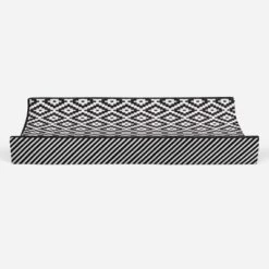 Bacati - Love Black/White Warp Stripes Changing Pad Cover -Baby Furniture Store GUEST 70b4460b 7801 45d2 8a7d 50f81a9aaf8f