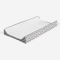 Bacati - Love Gray/White Diamond Plush Changing Pad Cover -Baby Furniture Store GUEST 7337ec33 8f70 4793 a62c 668e103601cd