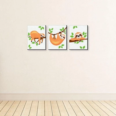Big Dot Of Happiness Let's Hang - Sloth - Nursery Wall Art And Kids Room Decorations - Gift Ideas - 7.5 X 10 Inches - Set Of 3 Prints 4 Big Dot Of Happiness Let's Hang - Sloth - Nursery Wall Art And Kids Room Decorations - Gift Ideas - 7.5 X 10 Inches - Set Of 3 Prints - Image 2
