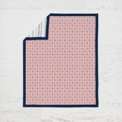 Bacati - Olivia Coral Navy 6 Pc Crib Bedding Set With Long Rail Guard Cover -Baby Furniture Store GUEST 74bc68dd 19c1 4b9a 93d9 c13eed3b501f