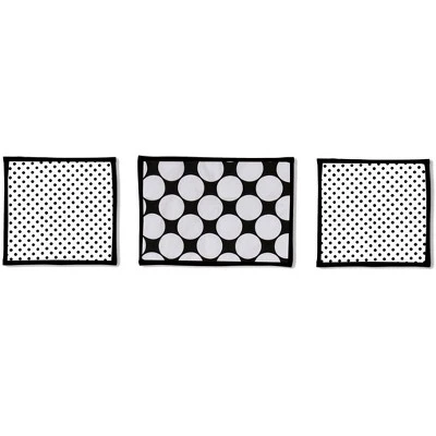 Bacati - Dots Stripes Black/White 10 Pc Crib Bedding Set With Long Rail Guard Cover 12 Bacati - Dots Stripes Black/White 10 Pc Crib Bedding Set With Long Rail Guard Cover - Image 10