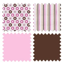 Bacati - Mod Dots Stripes Pink Fuschia Beige Chocolate 4 Pc Toddler Bedding Set -Baby Furniture Store GUEST 779f7bc1 5a10 4b07 be72 77fa5c0e1f35