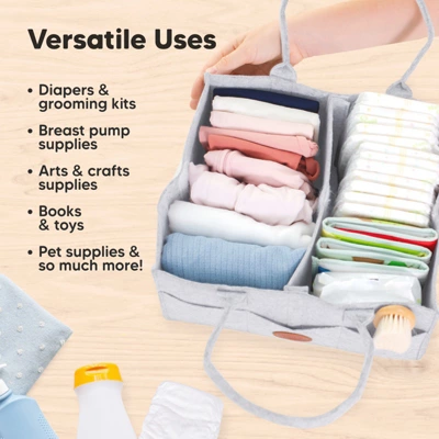 Original Baby Diaper Caddy Organizer, Large Storage Caddy Organizer For Nursery, Changing Table 8 Original Baby Diaper Caddy Organizer, Large Storage Caddy Organizer For Nursery, Changing Table - Image 6