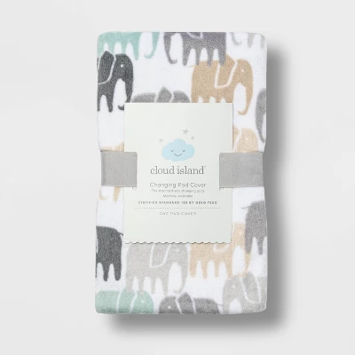 Changing Pad Cover Elephants - Cloud Island™ Gray 3 Changing Pad Cover Elephants - Cloud Island™ Gray