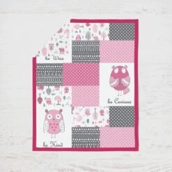 Bacati - Owls In The Woods Pink Fuschia Gray 10 Pc Crib Bedding Set With 2 Crib Fitted Sheets 15 Bacati - Owls In The Woods Pink Fuschia Gray 10 Pc Crib Bedding Set With 2 Crib Fitted Sheets -Baby Furniture Store GUEST 7a727a30 e544 4595 b7a9 e662705736d7