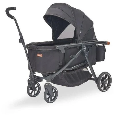 Larktale Crossover All-in-One Stroller And Wagon - Convert From A Single Baby Stroller To A Two Seater Pull Wagon With Canopy - Byron Black 3 Larktale Crossover All-in-One Stroller And Wagon - Convert From A Single Baby Stroller To A Two Seater Pull Wagon With Canopy - Byron Black