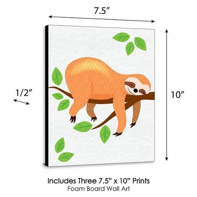 Big Dot Of Happiness Let's Hang - Sloth - Nursery Wall Art And Kids Room Decorations - Gift Ideas - 7.5 X 10 Inches - Set Of 3 Prints 5 Big Dot Of Happiness Let's Hang - Sloth - Nursery Wall Art And Kids Room Decorations - Gift Ideas - 7.5 X 10 Inches - Set Of 3 Prints - Image 3