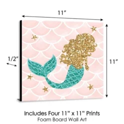 Big Dot Of Happiness Let's Be Mermaids - Kids Room, Nursery Decor And Home Decor - 11 X 11 Inches Nursery Wall Art - Set Of 4 Prints For Baby's Room -Baby Furniture Store GUEST 7f00dbeb 0624 4dc2 ba42 e15a8c8fc6fc