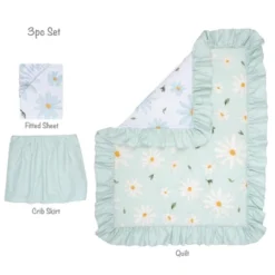 Lambs & Ivy Sweet Daisy Blue/White 3-Piece Floral Baby Crib Bedding Set -Baby Furniture Store GUEST 7fe153b9 4fb5 478b 8d2a 2a319e40658f