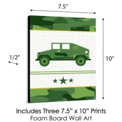 Big Dot Of Happiness Camo Hero - Army Military Camouflage Nursery Wall Art And Kids Room Decorations - Gift Ideas - 7.5 X 10 Inches - Set Of 3 Prints 9 Big Dot Of Happiness Camo Hero - Army Military Camouflage Nursery Wall Art And Kids Room Decorations - Gift Ideas - 7.5 X 10 Inches - Set Of 3 Prints -Baby Furniture Store GUEST 82892129 7f8f 4b0e a1ef f880ee724f26