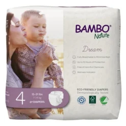 Bambo Nature Dream Baby Diapers - Eco-Friendly, Heavy Absorbency - Size 4, 15-31 Lbs -Baby Furniture Store GUEST 84a431b0 afbf 49e7 8bf8 e850dd1a199a