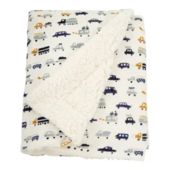 Lila And Jack Mink/Sherpa Blanket With Transportation Design -Baby Furniture Store GUEST 897f5a57 71e2 4173 905c b53c376a7580