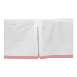 Bacati - White With Band On Bottom Crib/Toddler Bed Skirt - Coral -Baby Furniture Store GUEST 8a4a8edc 655b 4173 ad97 fffb596c764e
