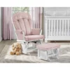 Suite Bebe Victoria Glider And Ottoman - White Wood And Pink Fabric -Baby Furniture Store GUEST 8ab35557 2b38 49de 9aea d528b3a844c8