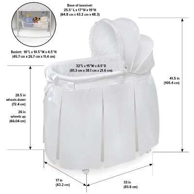 Badger Basket Wishes Oval Bassinet 10 Badger Basket Wishes Oval Bassinet - Image 8