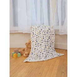 Lila And Jack Mink/Sherpa Blanket With Transportation Design