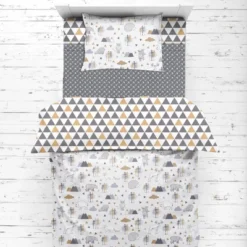 Bacati - Woodlands Beige/Gray 4 Pc Toddler Bedding Set -Baby Furniture Store GUEST 9489640b c227 4ceb 817e d8cab6e72669