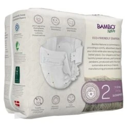 Bambo Nature Baby Baby Diaper Size 2, 7 To 13 Lbs. 1000016924, 96 Ct