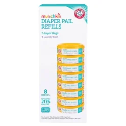 Munchkin Arm & Hammer Diaper Pail Refill Rings - 8pk 7 Munchkin Arm & Hammer Diaper Pail Refill Rings - 8pk -Baby Furniture Store GUEST 97be16a8 50f6 465c 8090 002ec5d8855d