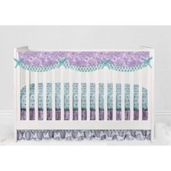 Bacati - Paisley Isabella Purple Lilac Aqua 6 Pc Crib Bedding Set With Long Rail Guard Cover -Baby Furniture Store GUEST 99f0ebac a647 440f 82cf 0b31f94f1c60