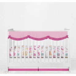 Bacati - Little Dino Girls Fuchsia/Aqua Muslin 6 Pc Crib Bedding Set With Crib Musical Mobile -Baby Furniture Store GUEST 9a3fa6b4 2a3b 45f8 9ad3 96f49422d79d