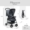 Hauck Sport T13 Lightweight Compact Foldable Stroller Pushchair With UV Protected Canopy And Swiveling And Lockable Front Wheels, Charcoal Stone -Baby Furniture Store GUEST 9c5afbd9 d9c6 412a a513 67a3cdd487aa