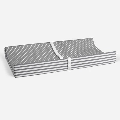 Bacati - Elephants White/Gray Gray Pin Dots Changing Pad Cover 6 Bacati - Elephants White/Gray Gray Pin Dots Changing Pad Cover - Image 4