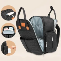 KeaBabies Bree Diaper Bag Backpack, Waterproof Baby Diaper Bags With Changing Pad, Girl, Boy, 2 Kids Travel Essentials (Charcoal) -Baby Furniture Store GUEST a4a29955 9496 430c b45b f1fc1758844d