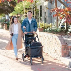 Larktale Sprout Single-to-Double Stroller/Wagon - Expandable And Foldable Stroller Wagon For Kids With Canopy, Storage, And Accessories - Byron Black -Baby Furniture Store GUEST a58c3cfc 8691 4f0f b18a 56a580650dd8