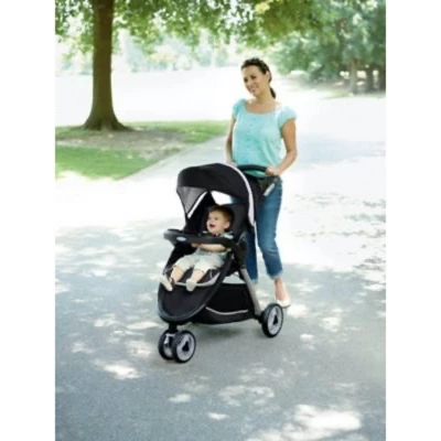 Graco FastAction Fold Sport Click Connect Travel System With SnugRide Infant Car Seat - Gotham 5 Graco FastAction Fold Sport Click Connect Travel System With SnugRide Infant Car Seat - Gotham - Image 3
