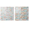 Jungle Safari Boys Aqua/Orange 2 Pack Muslin Swaddling Blanket -Baby Furniture Store GUEST a725f637 cf52 47f6 9fbf 6bab8f7c0e5d
