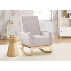 Delta Children Drew Rocking Chair - Cloud Gray And Natural -Baby Furniture Store GUEST acb1a7a1 7784 49c5 9a3f ca0bd44f1095