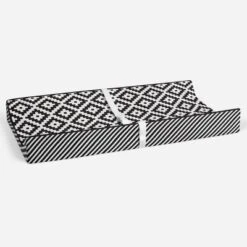 Bacati - Love Black/White Warp Stripes Changing Pad Cover -Baby Furniture Store GUEST b622cdd9 399a 4c7f 962a b98b65c4574e
