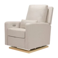 Babyletto Sigi Glider Recliner With Electronic Control And USB With Light Wood Base - Greenguard Gold Certified -Baby Furniture Store GUEST b9a18f91 9da9 4606 b467 073768641912