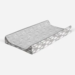 Bacati - Clouds In The City Gray Cityscape Quilted Changing Pad Cover -Baby Furniture Store GUEST bc4275b1 2a2e 4c03 ae60 7a71359da1b0