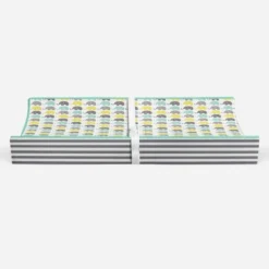 Bacati - Elephants Mint/Yellow/Gray Elephants Changing Pad Cover -Baby Furniture Store GUEST bd5b148a e85b 4ce1 b9e0 fbc41424b58e