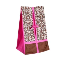 Bacati - Damask Pink Fuschia Chocolate 4 Pc Crib Bedding Set With Diaper Caddy -Baby Furniture Store GUEST bfb5b560 0718 4359 b1b7 591da622a01c