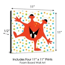 Big Dot Of Happiness Monster Bash - Kids Room, Nursery Decor And Home Decor - 11 X 11 Inches Nursery Wall Art - Set Of 4 Prints For Baby's Room -Baby Furniture Store GUEST c3f55276 3d64 4772 94d2 603fb5786b69