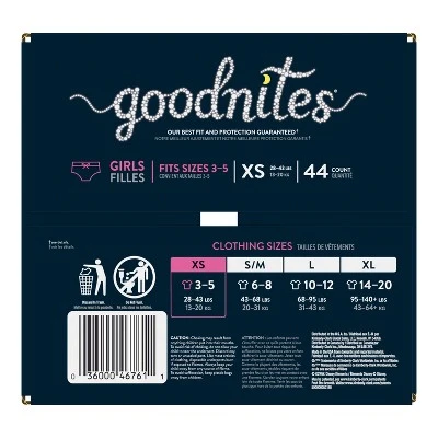 Goodnites Girls' Nighttime Bedwetting Underwear - (Select Size And Count) 12 Goodnites Girls' Nighttime Bedwetting Underwear - (Select Size And Count) - Image 10