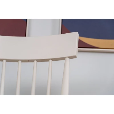 Gift Mark Modern Wooden Rocking Chair - White 5 Gift Mark Modern Wooden Rocking Chair - White - Image 3