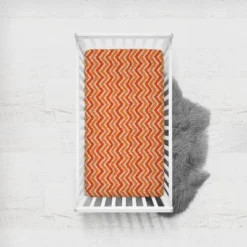 Bacati - Chevron Ikat Orange 100 Percent Cotton Universal Baby US Standard Crib Or Toddler Bed Fitted Sheet -Baby Furniture Store GUEST ca050215 123b 4e9b 8047 5086768adeea
