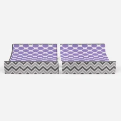 Bacati - Ikat Zigzag Lilac Dots Muslin Changing Pad Cover -Baby Furniture Store GUEST ca4fc34f 0155 4819 9215 b5606f2a0761