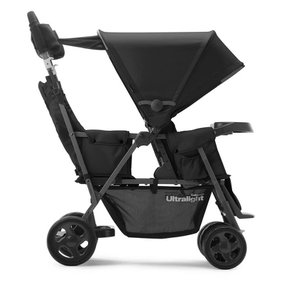 Joovy Caboose Too Ultralight Sit Stand Double Tandem Stroller - Black 3 Joovy Caboose Too Ultralight Sit Stand Double Tandem Stroller - Black
