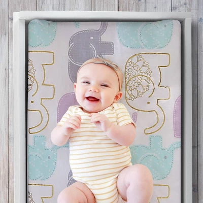 The Peanutshell Little Peanut Changing Pad Cover - Lilac 3 The Peanutshell Little Peanut Changing Pad Cover - Lilac