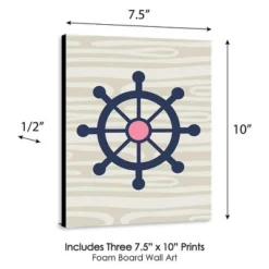 Big Dot Of Happiness Ahoy - Nautical Girl - Pink Nursery Wall Art And Kids Room Decorations - Gift Ideas - 7.5 X 10 Inches - Set Of 3 Prints -Baby Furniture Store GUEST d085e978 fa4f 4052 abd8 ba77afd42c77