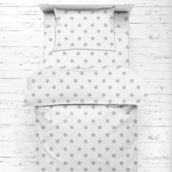 Bacati - Star Gray Ikat Muslin 4pc Toddler Bedding Set 12 Bacati - Star Gray Ikat Muslin 4pc Toddler Bedding Set -Baby Furniture Store GUEST d1370f26 83d2 4457 8ae0 801755b38160