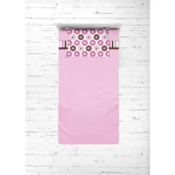 Bacati - Mod Dots Stripes Pink Fuschia Beige Chocolate 4 Pc Toddler Bedding Set -Baby Furniture Store GUEST d1a3ad81 6961 4de8 beef 087cc75e31a6