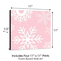 Big Dot Of Happiness Pink Winter Wonderland - Kids Room Nursery Decor & Home Decor - 11 X 11 Inches Nursery Wall Art - Set Of 4 Prints For Baby's Room -Baby Furniture Store GUEST d25dbd35 3b48 4c70 a78e bfb27a9ccd63