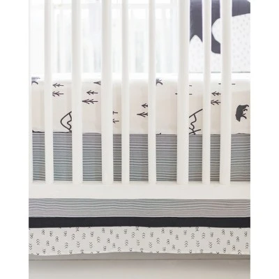 Crib Bedding Set My Baby Sam White Black 5 Crib Bedding Set My Baby Sam White Black - Image 3