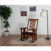 Gift Mark Mission Style Adult Rocking Chair With Brown Faux Leather Seat -Baby Furniture Store GUEST d69f2e39 efa3 4d30 8d79 35fb7dd7fb54